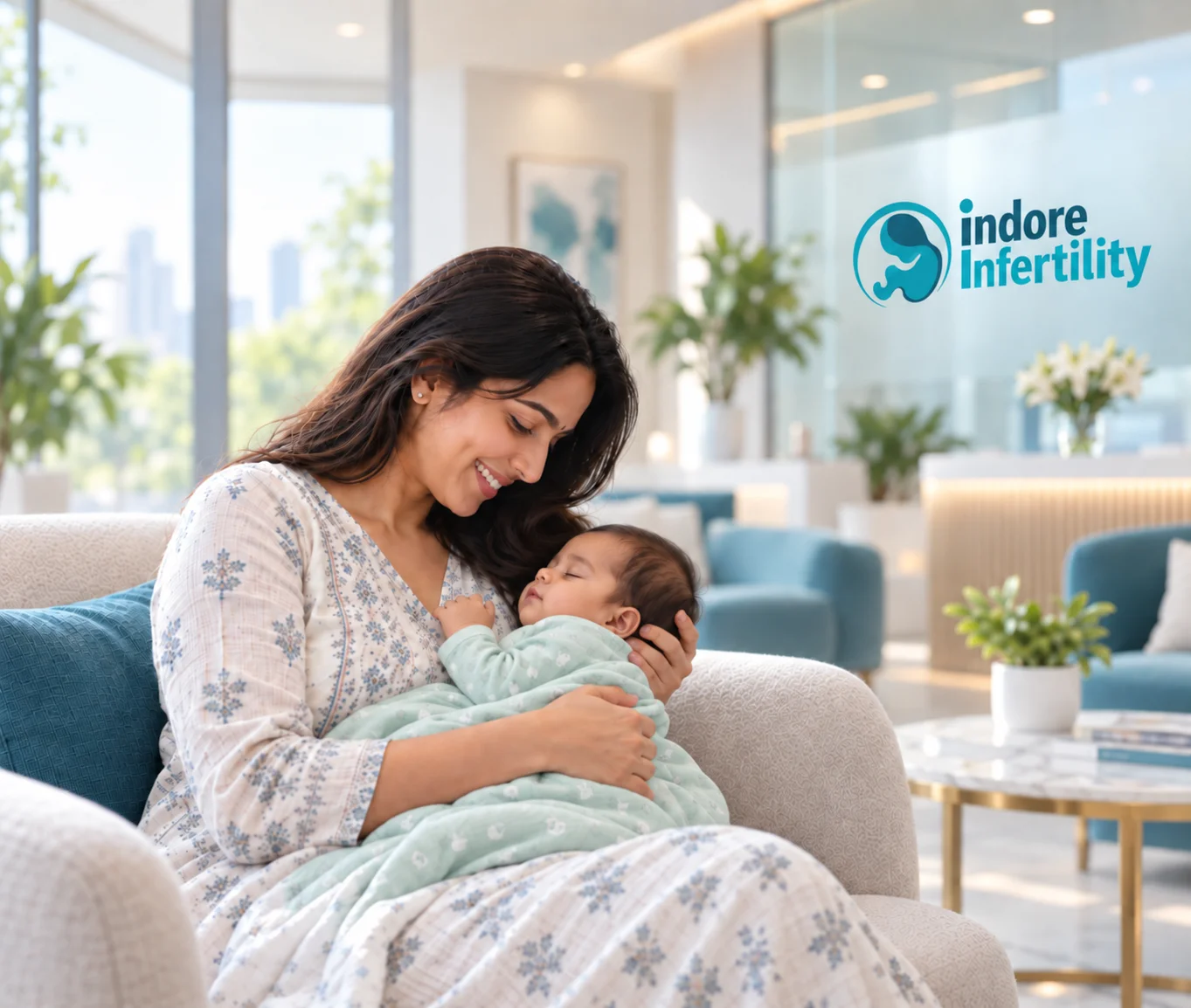 Mother with baby
