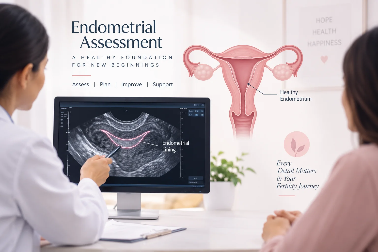 Endometrial assessment and transvaginal ultrasound imaging