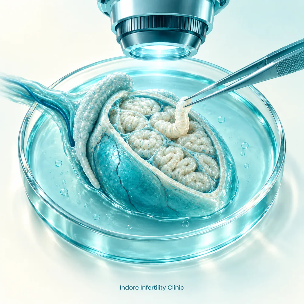 Micro TESE microscopic testicular sperm extraction procedure