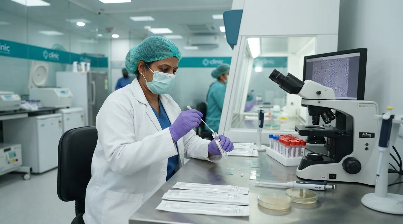 Swab sample testing