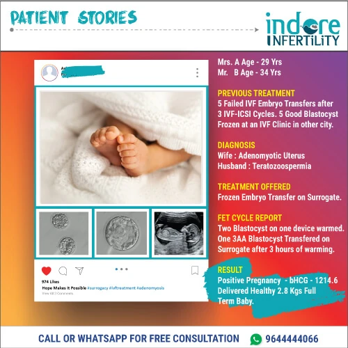 Patient story about surrogacy with embryos shipped from Hyderabad