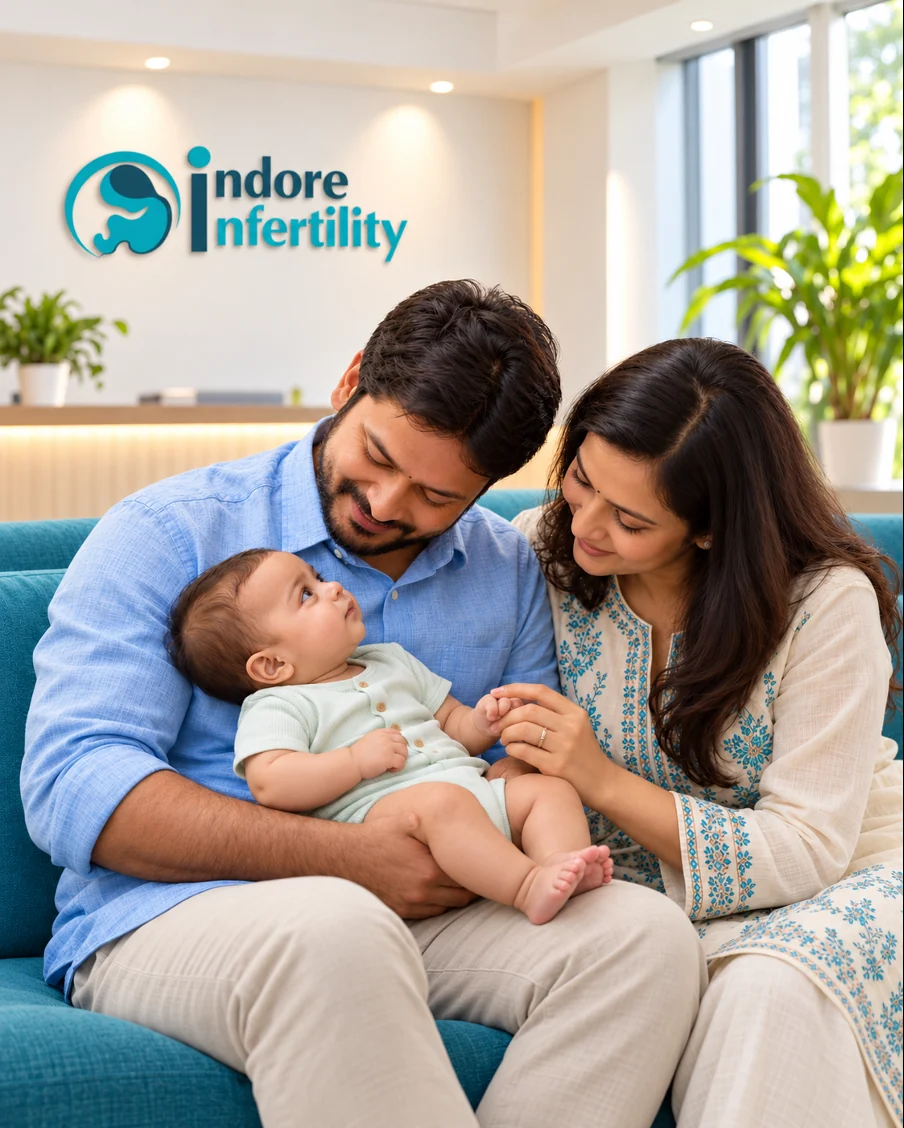 Happy family after fertility treatment
